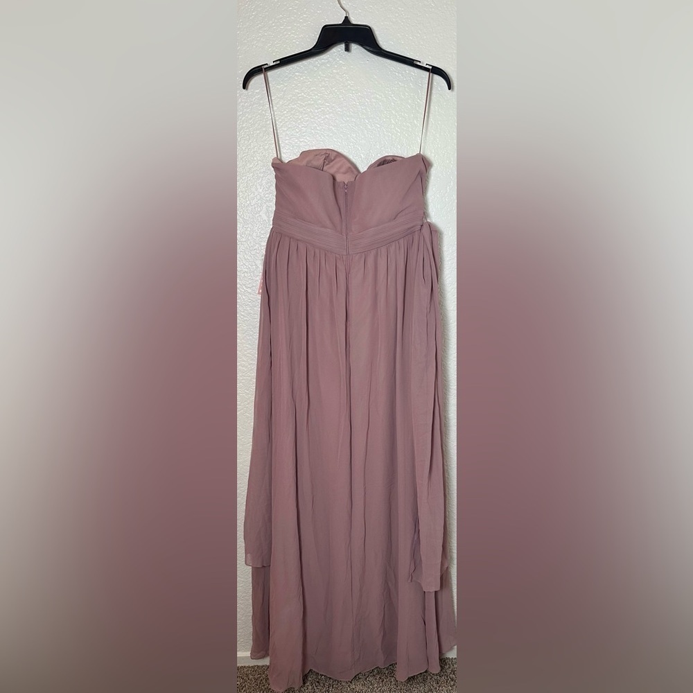 Birdy Grey Strapless Mauve Chiffon Gown - Picture 9 of 10